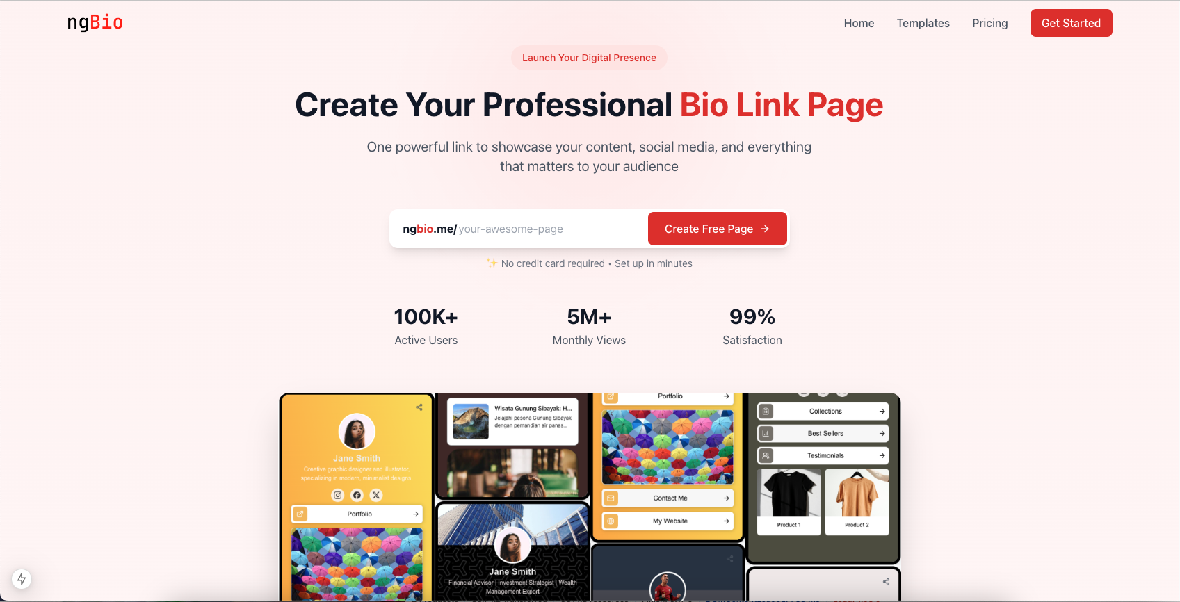 NGBIO - Link in Bio & Microsite